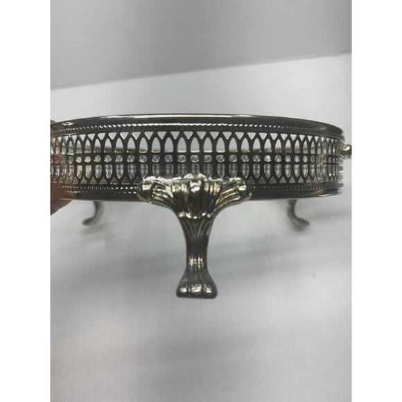 Vintage Silver Plated Serving Dish With 1.5 QT Pyrex Ovenproof Bowl - Picture 8 of 9